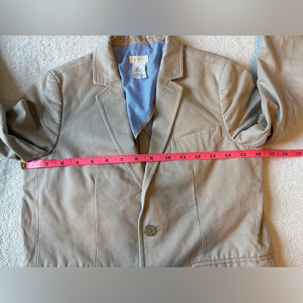 CrewCuts Tan Khaki Blazer with Blue Lining, Boys Sz 12 - Picture 5 of 6